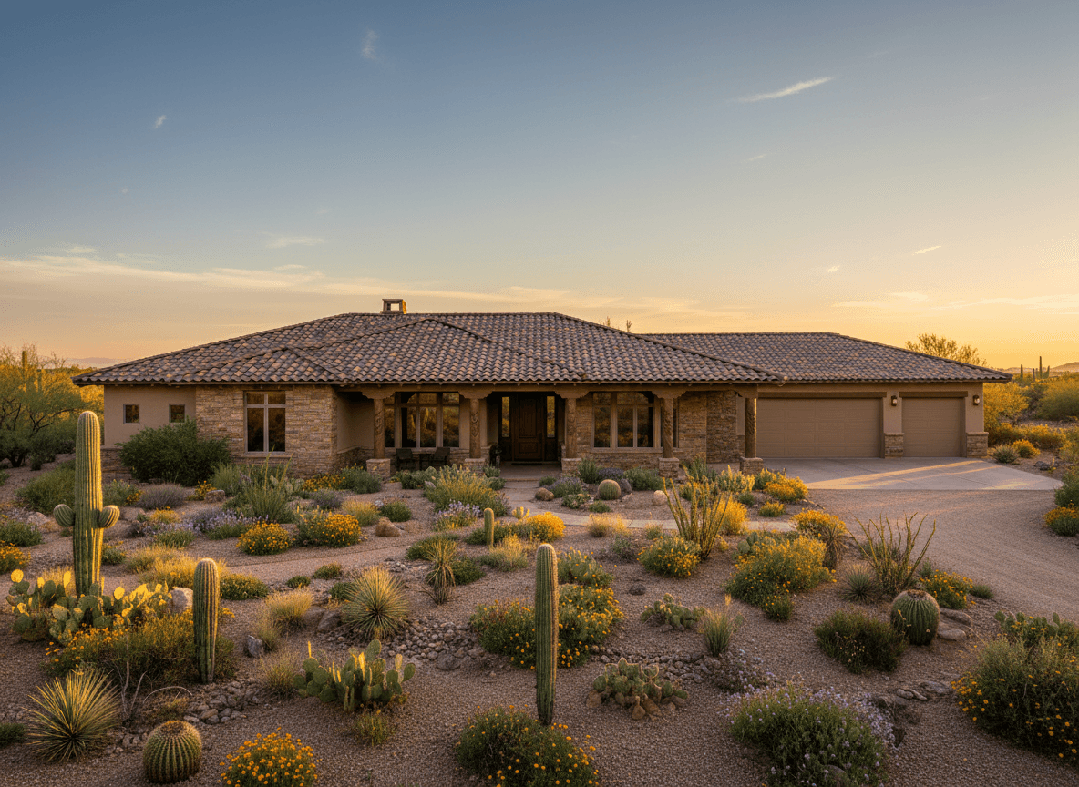Ranch-style home roofing installation
