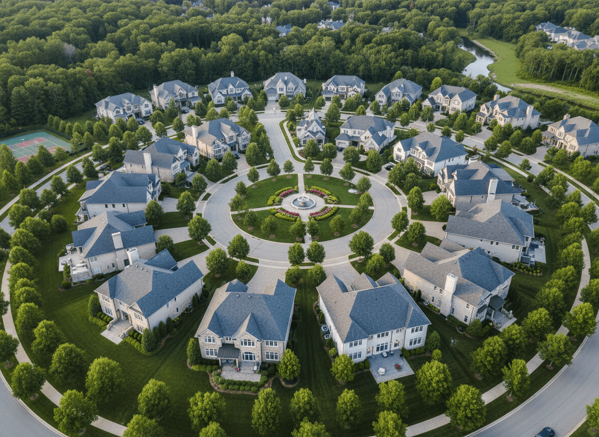 Residential community roofing project